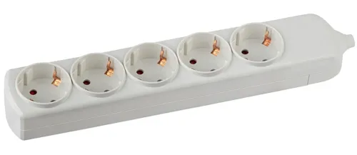 Колодка электрическая ЭРА K-5е, 5 гнезд, 220В, 16А, 3500Вт, IP20