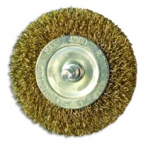Щетка крацовка 888 для дрели, плоская, крученая, стальная, омедненная проволока, 100мм / инструменты