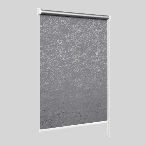 Штора рулонная Delfa / Делфа СРШ-01МП-79508 РБ Венеция, непрозрачная, из полиэстера, темно-серая, 170×48см / товары для дома