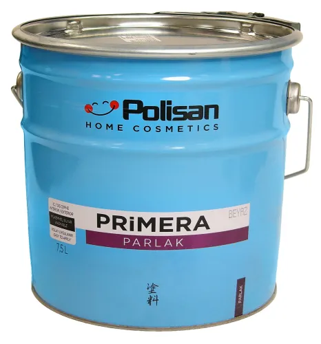 Эмаль Polisan / Полисан Primera Paralak универсальная, алкидная, глянцевая белая, 7.5л / лакокрасочные материалы