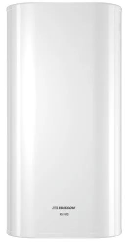 Водонагреватель накопительный EDISSON / Эдиссон King 80 V плоский электрический, с баком из нержавеющей стали, белый, 993×514×270мм, 2кВт, 220В, IPX4, 80л / бойлер