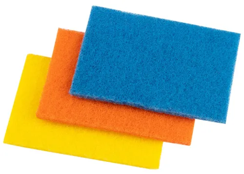 Губки для уборки Рыжий кот абразивные 100х140мм 3шт 002931