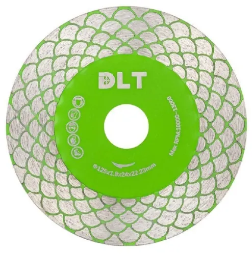 Диск алмазный DLT / ДЛТ №4 для заусовки плитки, сухой рез, диаметр 125мм, посадочный 22.23мм, высота сегмента 24мм, рез 1.8мм / расходные материалы и оснастка