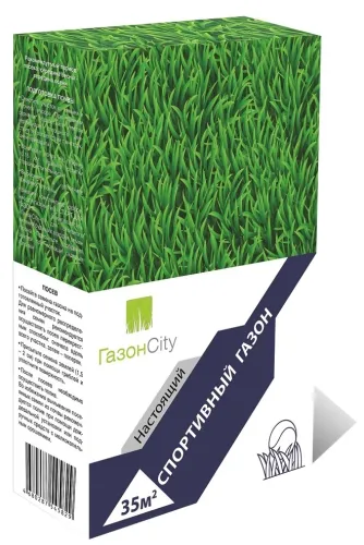 Семена травы газонной ГазонCity Настоящий Спортивный газон, для интенсивного использования, 1кг / дом и сад
