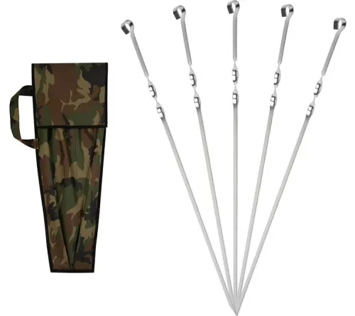 Набор шампуров ECOS 999721, плоские, стальные, 6шт, в чехле