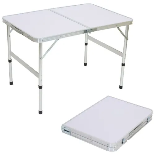 Стол складной туристический Ecos TD-02, белый, 90×60×60см