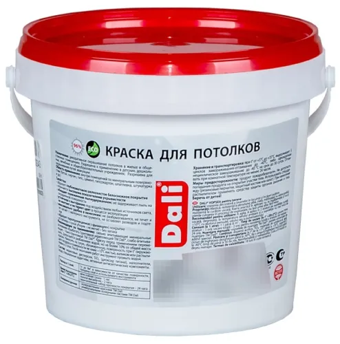 Акриловая краска Dali для потолков, белая, 0.9л