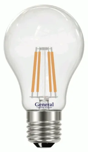 Лампочка светодиодная General Lighting Systems / Дженерал Лайтинг Системс Филамент груша, Е27, 4500К, 920Лм, холодный свет, 220В, 10Вт / освещение