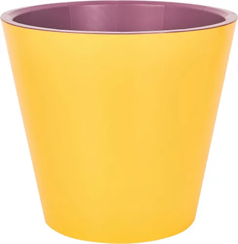 Горшок для цветов InGreen / ИнГрин London с дренажной вставкой, пластиковый, цвет спелая груша, 1.6л / дом и сад