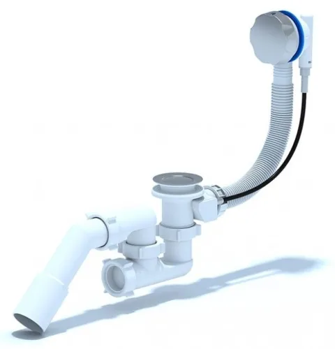 Сифон сливной Анипласт Ани для ванны, полуавтомат с выпуском