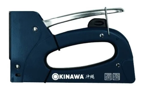 Степлер строительный OKINAWA LIGHT 2в1, черный, скобы тип 13,53