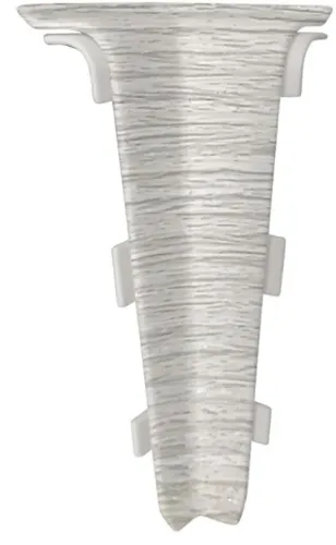 Внутренний угол для плинтуса MIXTON / Микстон 7006 напольный, из ПВХ, цвет серый, размер 70×20мм, 2шт. / отделочные материалы