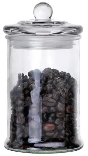 Банка для продуктов Mallony / Маллони Banca универсальная, с крышкой, стеклянная, прозрачная, 0.4л / кухонные принадлежности