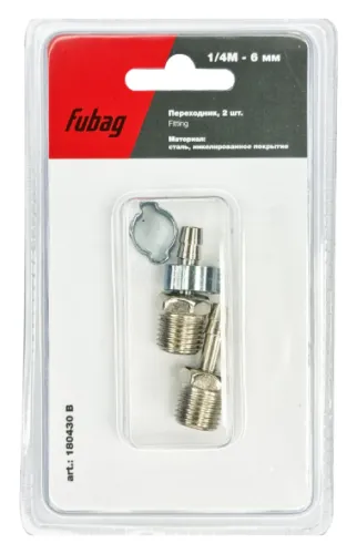 Переходник Fubag для пневмоинструмента 1/4"M елочка 6мм