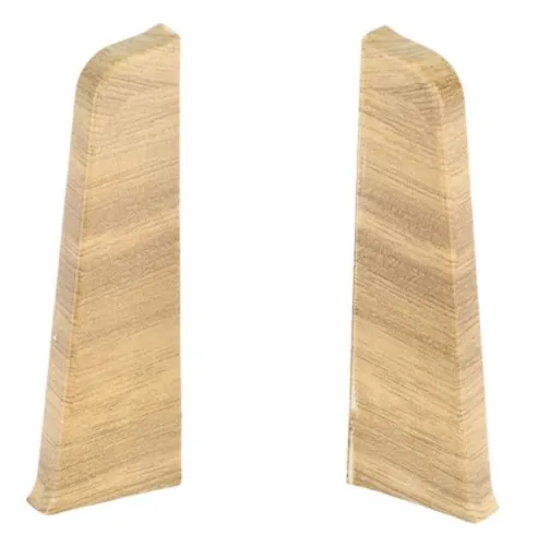 Заглушки для плинтуса Salag / Салаг Lima левая и правая, ПВХ, цвет кварк, 72х22м, 2шт. / строительство и ремонт