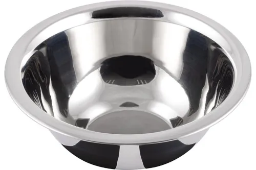 Миска Mallony / Маллони Bowl-Roll-19 с однослойным дном, зеркальной полировкой, из нержавеющей стали, цвет хром, 1.2л / кухонные принадлежности, посуда