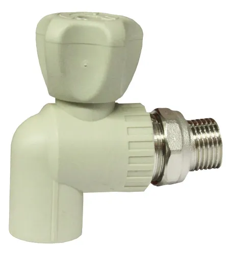 Кран шаровый FV-Plast угловой, серый, 3/4 дюйма, 25мм