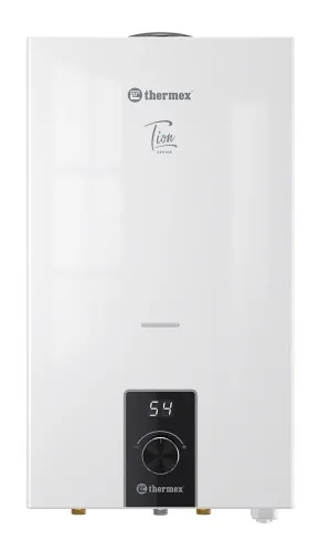 Водонагреватель проточный Thermex / Термекс T 20 D газовый плоский, настенный, белый, 610×350×180мм, 1/2дюйма, 220(230)В, 10л/мин, 20кВт / бытовая техника
