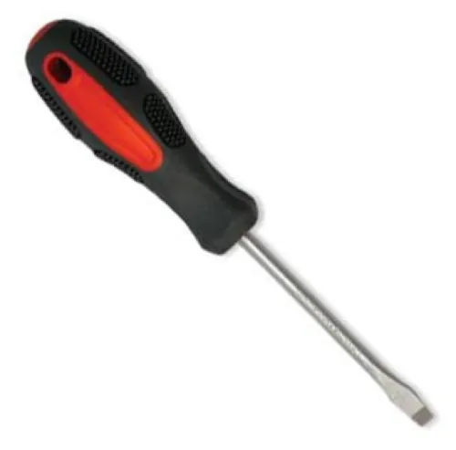 Отвертка шлицевая 888 Люкс с намагниченным наконечником, двухкомпонентной рукояткой, из хромованадиевой стали, черная, наконечник SL, стержень 6х150мм / инструменты