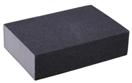 Губка шлифовальная SIA / Сиа прямоугольная поролоновая с абразивным слоем, серая, 100×68×26мм, зернистость P60 / инструменты