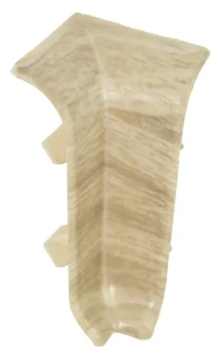 Внутренний угол для плинтуса MIXTON / Микстон напольный с текстурой, из ПВХ, цвет дуб лимерик, размер 56мм, в упаковке 2шт. / отделочные материалы