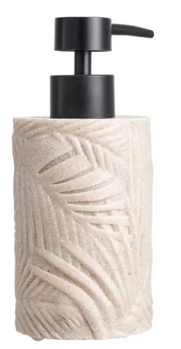 Дозатор для жидкого мыла Fora / Фора Rafael настольный, из полирезины, бежевый, объемом 350мл / товары для дома