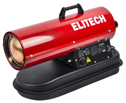 Тепловая пушка Elitech / Элитек ДП 15 дизельная, в стальном корпусе, 610x200x425мм, 15кВт, 160м², 500м³/ч, IP 10 / отопление
