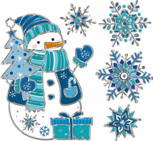 Наклейка Волшебная Страна REX3402V новогодняя 18x17.5см ПВХ