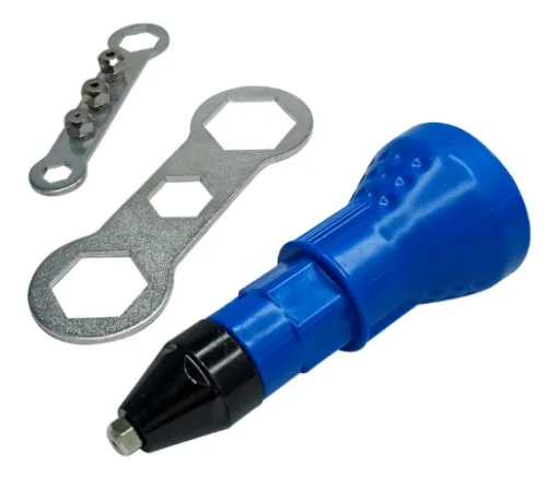 Заклепочник РемоКолор адаптер для шуруповерта, для вытяжного крепежа, 2.4-4.8мм / инструменты