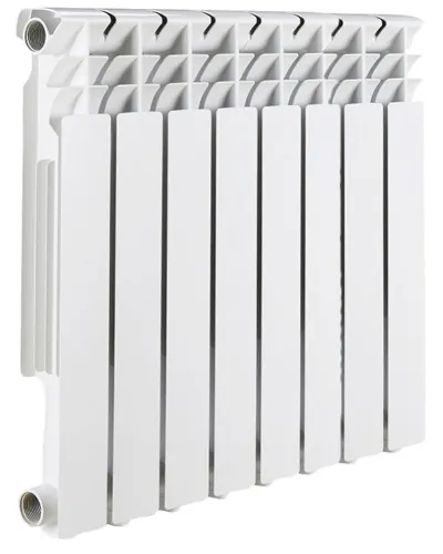 Секционный радиатор Rommer / Роммер Optima BM 500 биметаллический, белый, 560х616х78мм, 8 секций, 17.76атм, теплоотдача 1032Вт / отопление