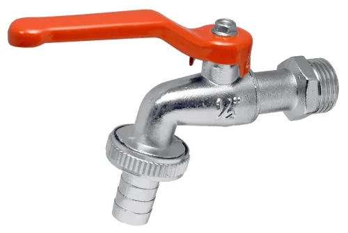 Кран шаровый для воды Masterprof / Мастерпроф угловой со штуцером, ручка рычаг, латунь, цвет серый, резьба 1/2" / запорная арматура