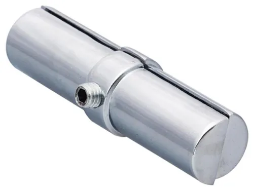 Соединитель для труб Element / Элемент алюминиевый, цвет хром, диаметр 25мм / фурнитура для мебели