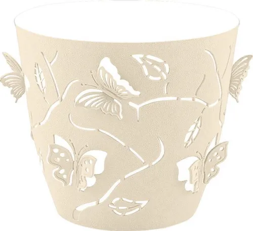 Горшок для цветов INGREEN Butterflies, 0.7л, молочный туман