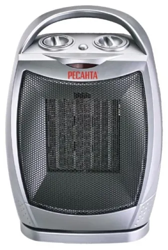 Тепловентилятор Ресанта ТВК-2 электрический, в корпусе из пластика 294x210х163мм, 22м², 220В, 1.8кВт / обогреватель