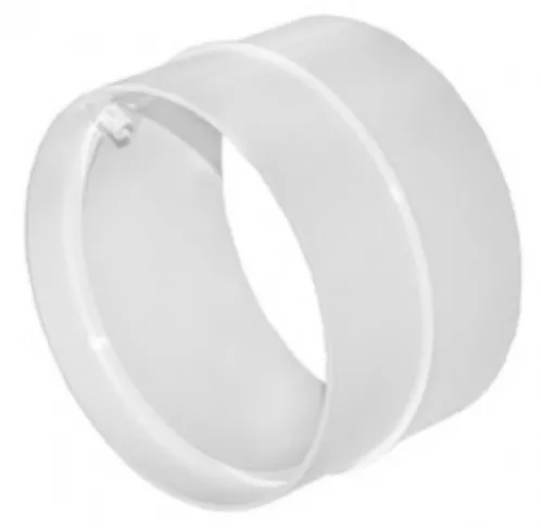 Соединитель каналов ЭРА 10СКП круглый, пластиковый, белый, 100×62мм / вентиляция