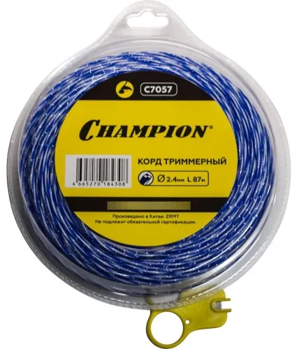 Леска Champion Sky-cutter витой квадрат 2.4мм 87м C7057