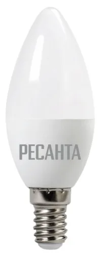 Лампочка светодиодная Ресанта свеча C37 E14 4000К 560Лм 7Вт