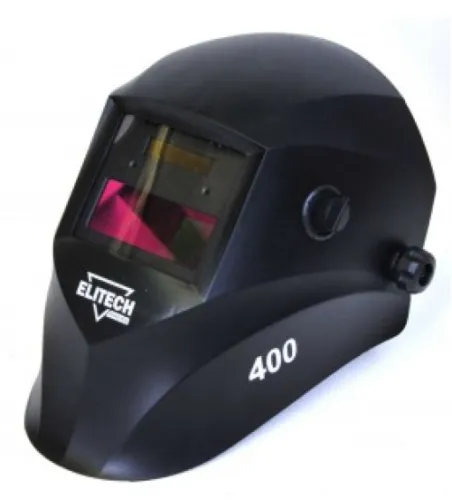 Маска сварщика Elitech / Элитек 400 PROMO хамелеон, пластиковая, цвет черный, экран 90×35мм / инструменты