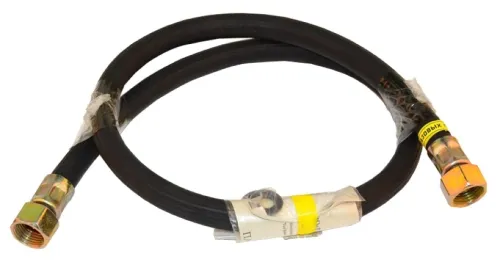 Подводка для газа MIXTON / Микстон с внутренней резьбой, гайка-гайка, резиновая, черная, диаметр 1/2дюйм, 1м / газовый шланг