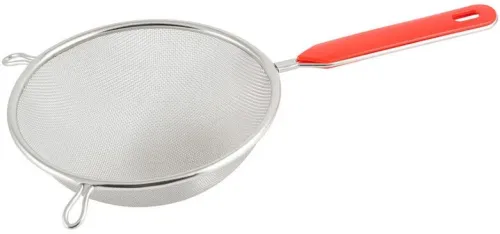 Дуршлаг Mallony / Маллони Tagliatelle с пластиковой ручкой, из нержавеющей стали, серый, 16см / товары для дома