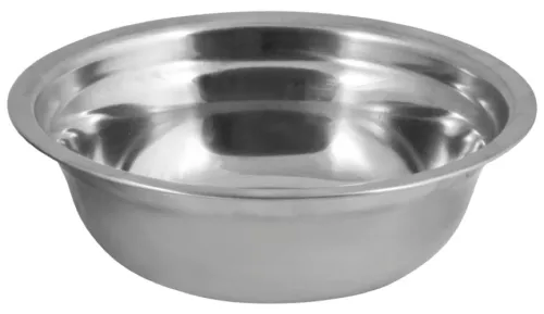 Миска Mallony / Маллони Bowl-15 с расширенными краями, зеркальной полировкой, из нержавеющей стали, цвет хром, 500мл / кухонные принадлежности, посуда