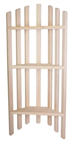 Полка для бани Банные штучки трехъярусная, из древесины липы, бежевая, размером 76×33×11см / товары для дома