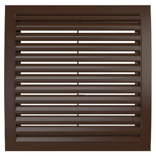Решетка вентиляционная ЭРА 2525Р с сеткой, пластик, коричневая