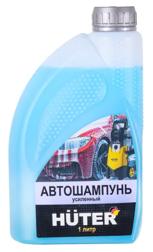 Автошампунь Huter / Хутер Усиленный для бесконтактной мойки, 1л / автохимия