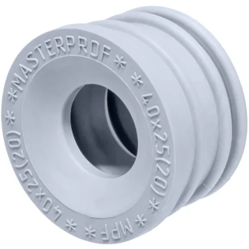 Манжета для унитаза Masterprof / Мастерпроф для канализации из резины, серая, на диаметр слива 25мм / сантехника