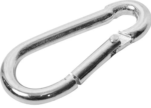 Карабин Стройбат усиленный DIN5299C, из оцинкованной стали, диаметр 4мм / такелаж