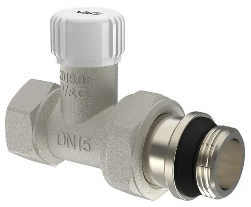 Вентиль радиаторный V&G VALOGIN VG-602101, прямой, 1/2", 10 бар