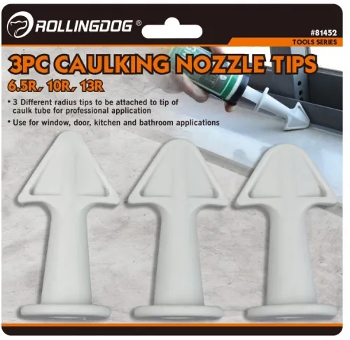 Набор шпателей Rollingdog / Роллингдог для силикона и герметика, из пластика, 3шт. / инструменты для строительства и ремонта