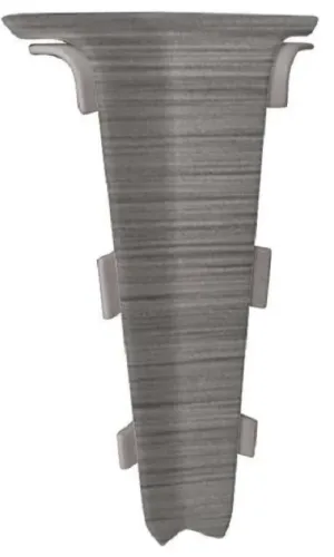 Внутренний угол для плинтуса MIXTON / Микстон 7021 напольный, из ПВХ, цвет серый, размер 70×20мм, 2шт. / отделочные материалы