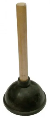 Вантуз Симтек конический большой, из дерева и резины, черный / товары для дома